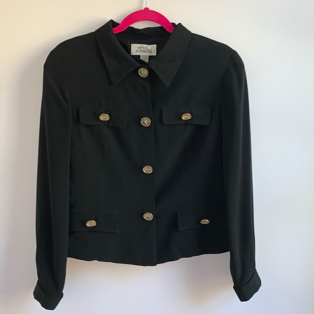 Nicole Summers Black Lined Blazer